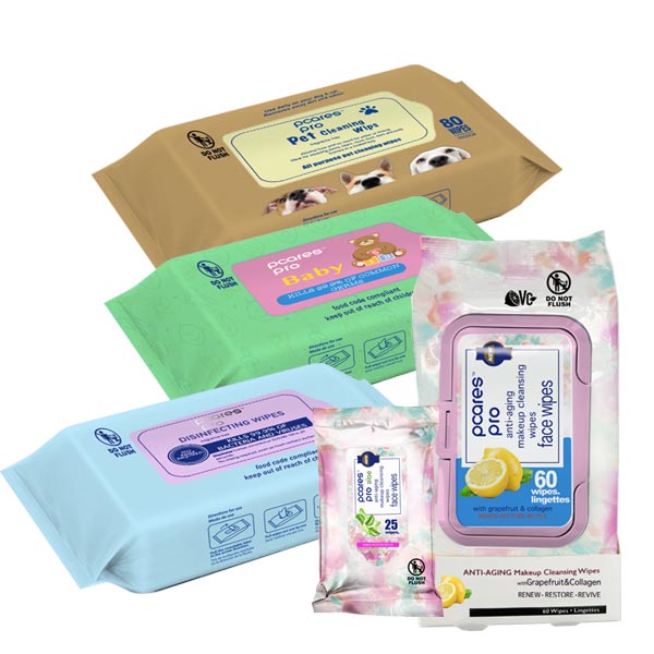 pcares full range of wipes