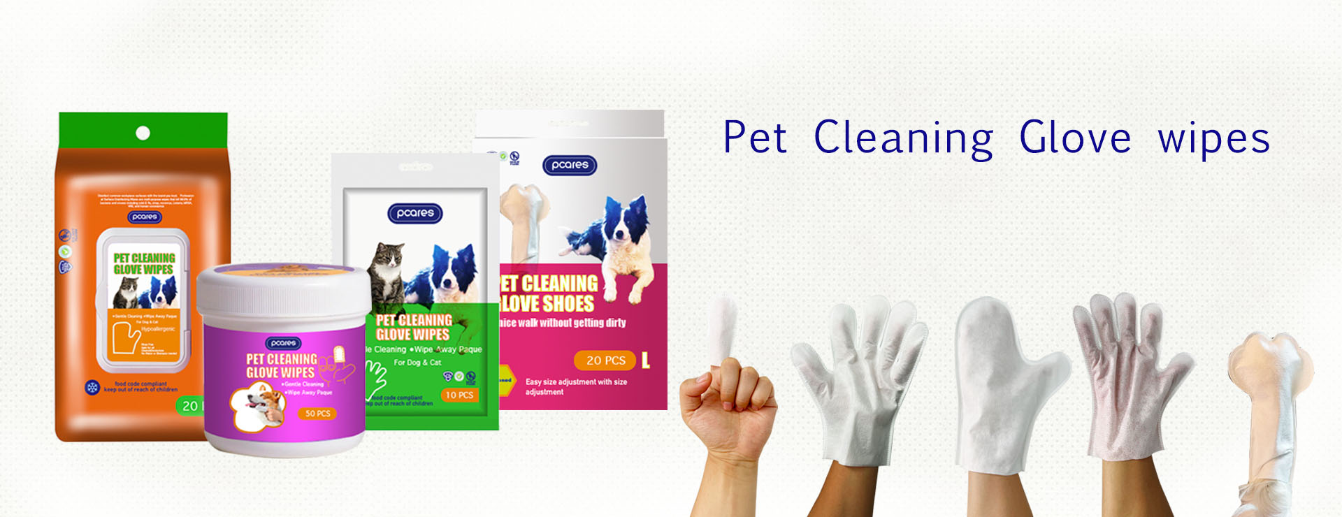 Pet Cleaning Glove wipes banner