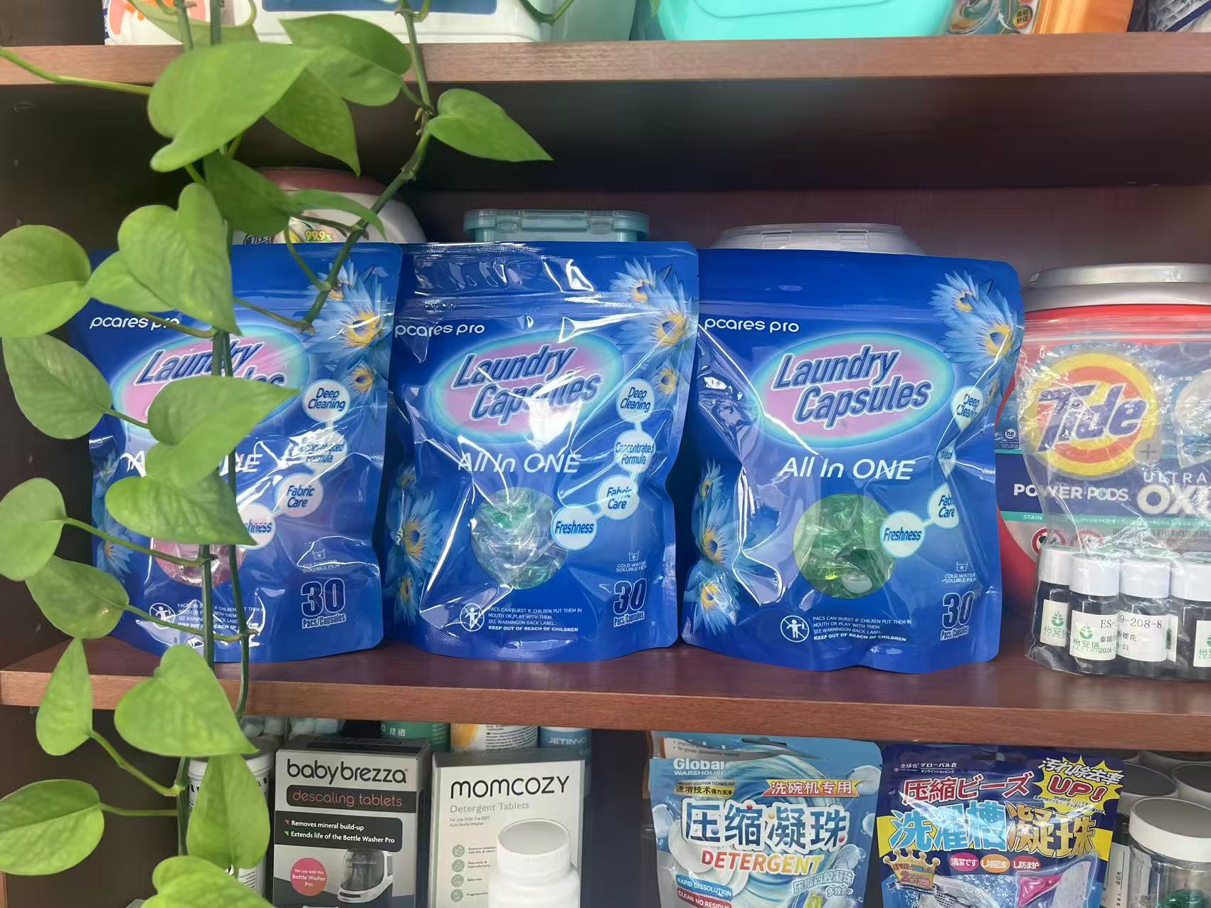 In 2026, Pcares launched its own branded laundry pods.