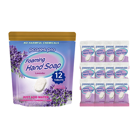 Foaming Hand Soap Tablet 12 Tablets/Bag (boutique hotel scent、Rose，Lavender)