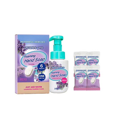 Foaming Hand Soap Tablet 4 Tablets+Bottle (boutique hotel scent、Lavender、Rose)